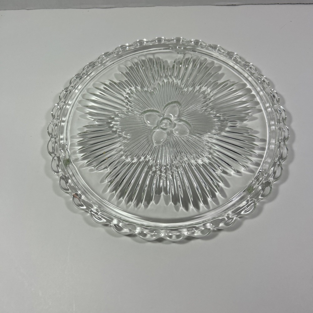 Prince House Heritage Clear Glass Pie Plate No Dome 11 Inch